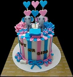A baby shower design Zeppoli has made