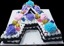 A letter cakes design Zeppoli has made