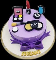 A makeup cakes design Zeppoli has made