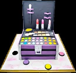 A makeup cakes design Zeppoli has made