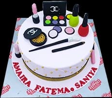 A makeup cakes design Zeppoli has made