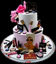 A makeup cakes design Zeppoli has made